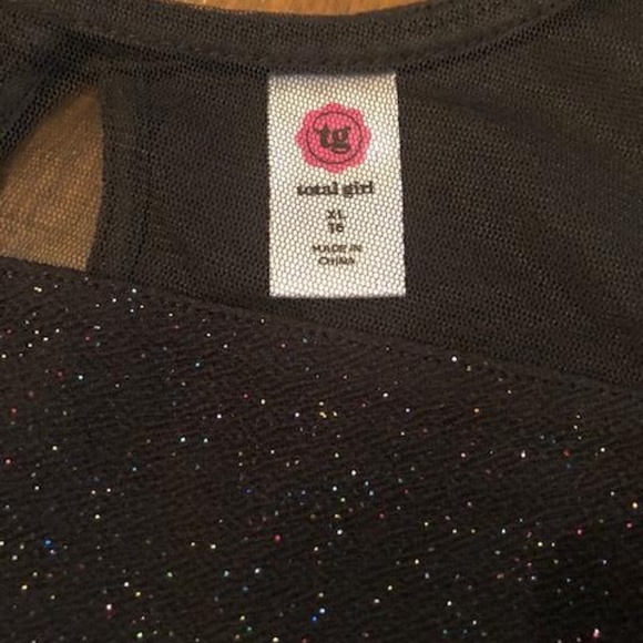 Girls Black Sparkle Dress (Size 16) - Picture 3 of 3